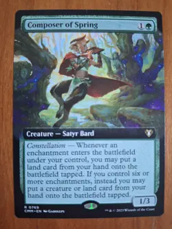 Composer of Spring CMM 769 Rare Extended Art Commander Masters Enchantment MTG - Image 1