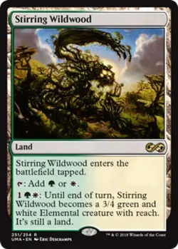 MTG Stirring Wildwood - Foil, Ultimate Masters, Lightly Played, English - Image 1