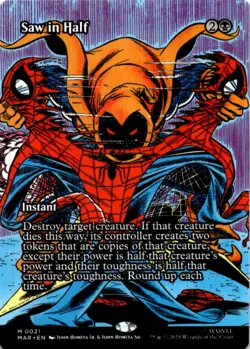 MTG Saw in Half (Borderless) Normal NM Marvel Eternal-Legal Magic - Image 1