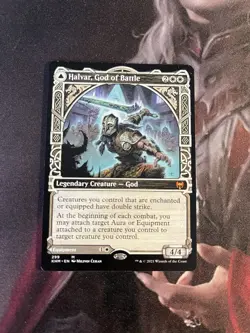 MtG Halvar, God of Battle - NM Showcase - Kaldheim - Image 1