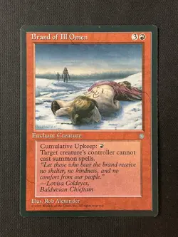 MTG Ice Age Brand of Ill Omen RESERVED LIST LP - Image 1