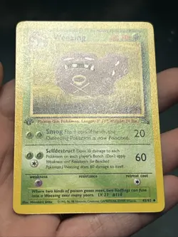 Pokemon TCG Weezing 45/62 1st Edition Fossil 1999 Uncommon- LP - Image 2