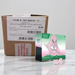 Pokemon Center Scarlet & Violet Paradox Rift ETB Iron Valiant Case New Sealed - Image 1