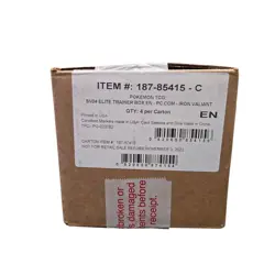 Pokemon Center Scarlet & Violet Paradox Rift ETB Iron Valiant Case New Sealed - Image 3