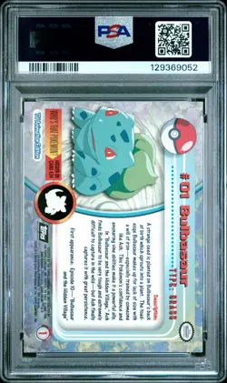 1999 TOPPS POKEMON TV #1 BULBASAUR PSA 10 - Image 2