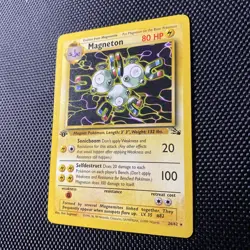 Magneton 26/62 Fossil 1st Edition Rare Pokemon Non Holo, Excellent condition! - Image 2