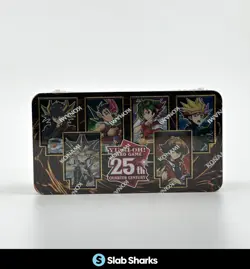 YU-GI-OH TCG 25TH ANNIVERSARY QUARTER CENTURY SEALED TIN DUELING HEROES - Image 1
