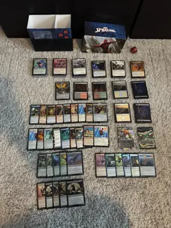 321 Card Lot- Magic MtG Spider-Man Bundle Borderless Web Foil Land Rares Mythics - Image 1