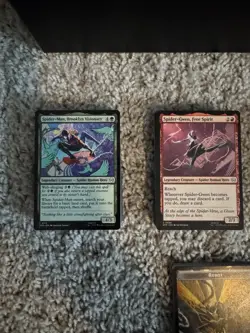 321 Card Lot- Magic MtG Spider-Man Bundle Borderless Web Foil Land Rares Mythics - Image 2