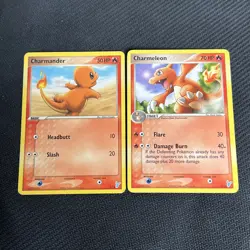 Charmander 2/12 Charmeleon 3/12 Minun Trainer Kit Pokemon Card 2 - Image 1