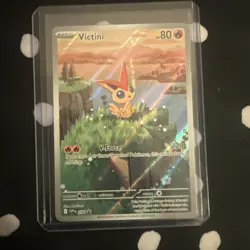 Pokemon TCG Victini SVP 208 Black Star Promo Illustration Rare Card NM - Image 1