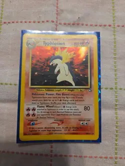 Pokemon TCG Neo Genesis Typhlosion Card 18/111 Unlimited Holo Rare Vintage Lp/mp - Image 1