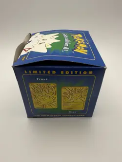 Vintage 1999 Pokemon Togepi Gold-Plated Trading Card w/ Pokeball & Authenticity - Image 3