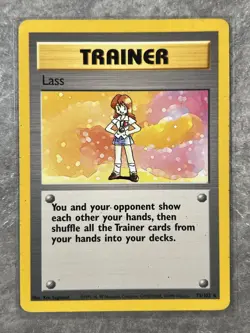 Lass 075/102 Pokemon TCG Base Set Vintage WOTC Card Trainer (Moderate Play) 3 - Image 1