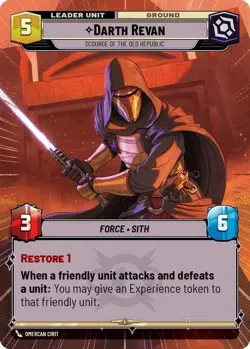 Star Wars Unlimited LotF Hyperspace Card LOF281 Darth Revan - Image 2