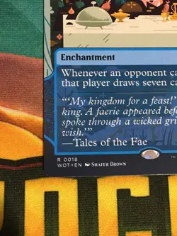 C5389 MAGIC MTG WILDS ELDRAINE ENCHANTING TALES FORCED FRUITION #0018 NM SHOW - Image 4