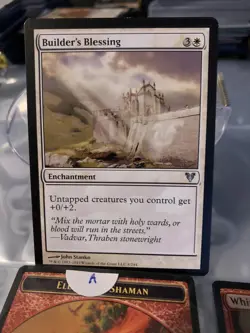 MTG Builder's Blessing Avacyn Restored 8/244 Regular Uncommon - Image 1