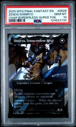 2025 MTG FINAL FANTASY #0529 SHINRYU, TRANSCENDENT RIVAL/ZENOS YAE GALVUS PSA 10 - Image 1