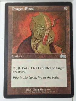 Dragon Blood - Urza's Saga - Magic the Gathering MTG Nice! - Image 1