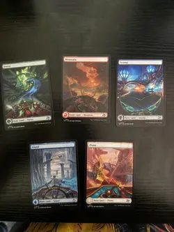 MTG - Aetherdrift Full Art Lands Set of 5 - DFT - Magic the Gathering - Image 1
