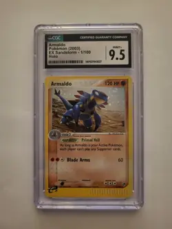 Pokemon EX Ruby & Sapphire Sandstorm Armaldo 1/100 CGC Mint+ 9.5 Holo Rare 2003 - Image 1