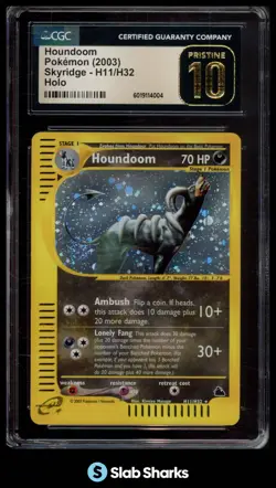2003 POKEMON SKYRIDGE #H11/H32 HOUNDOOM HOLO CGC 10 PRISTINE - Image 1