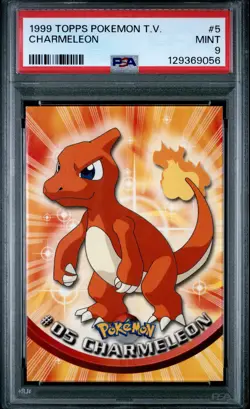 1999 TOPPS POKEMON TV #5 CHARMELEON PSA 9 - Image 1