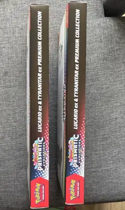 Prismatic Evolutions Sam’s club Lucario Ex Premium Collection Lot of 2 Boxes - Image 3