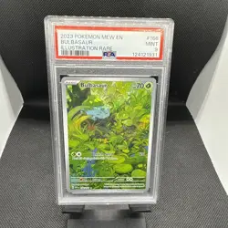 Bulbasaur 166/165 Pokemon 151 Mew EN Illustration Rare PSA 9 - Image 1