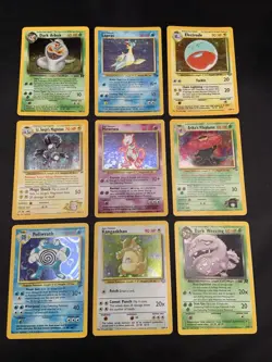 Vintage Pokemon Cards Rare Holo Lot Gym Heroes, Team Rocket, Jungle, Fossil WOTC - Image 1