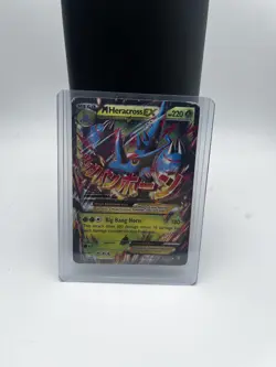 Pokemon TCG M Heracross EX 220 HP Mega Holo Foil Big Bang Horn English Card - Image 1