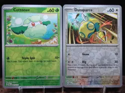 Cottonee 007/131 Dunsparce 079/131 Prismatic Evolutions Reverse Pokemon Cards - Image 1