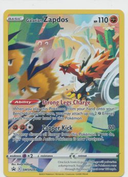 Pokemon TCG Galarian Zapdos SWSH283Sword & Shield Black Star Promo Card NM - Image 1
