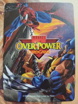 OverPower Marvel IQ Fleer 1996 Wolverine Hero Character Card Rare LP - Image 2