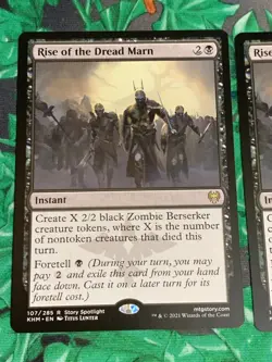 C919 MAGIC THE GATHERING RISE OF THE DREAD MARN 2X KALDHEIM #107 NM-LP MTG - Image 2