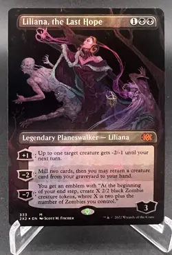 Liliana, the Last Hope (Borderless, Foil #333, NM) Double Masters 2022 (2X2) - Image 1