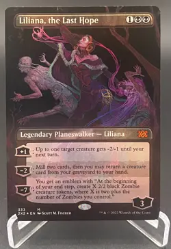 Liliana, the Last Hope (Borderless, Foil #333, NM) Double Masters 2022 (2X2) - Image 3