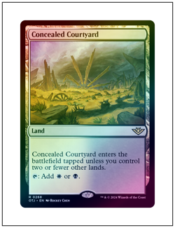 1x Concealed Courtyard, Foil, Outlaws of Thunder Junction, Magic MTG NM - Image 1