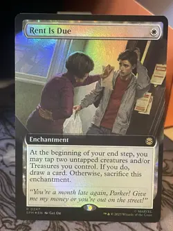 Rent is Due #247 FOIL EXTENDED NM/M MTG Spiderman Magic Card - Image 1