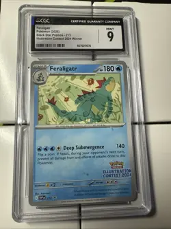 Pokemon CGC Mint 9 Feraligatr #213 PROMO Illustration Contest 2024 - Image 1