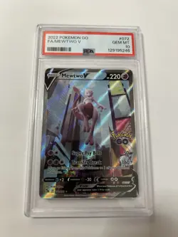 Mewtwo V (Alternate Full Art) 072/078 Pokemon GO Holo PSA 10 #72 - Image 1