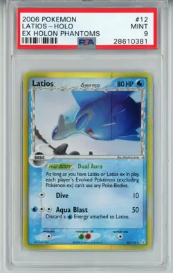 2006 POKEMON EX HOLON PHANTOMS LATIOS #12 HOLO FOIL PSA 9 MINT #28610381 - Image 1