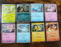 Pokemon Prismatic Evolutions Eeveelution Cosmos Holo Costco Promo Full Set (8x) - Image 1