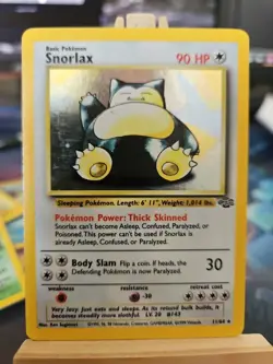 Pokemon TCG Snorlax Jungle 11/64 Holo Unlimited Holo Rare LP - Image 1