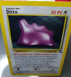 Ditto Fossil 3/62 SWIRL Holo Rare with ERROR hickey Italian Pokemon TCG Card - Image 3