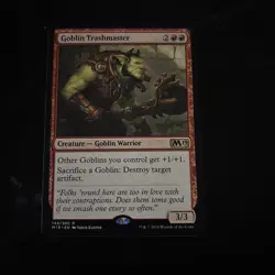 GOBLIN TRASHMASTER Red Rare Goblin Warrior M19 MTG Card - Image 1