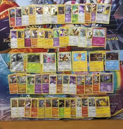 Pokemon Card Lot Fire Promos Ditto Pikachu Eevee Lugia 60 Cards - Image 1
