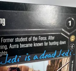 Star Wars CCG Oversized 5x7 Aurra Sing AI Autograph Promo Card - Image 3