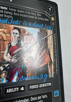 Star Wars CCG Oversized 5x7 Aurra Sing AI Autograph Promo Card - Image 4