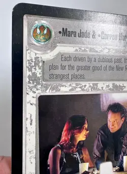 Star Wars CCG Oversized 5x7 Mara Jade, Corran Horn, & Talon Karrde Promo Card - Image 4